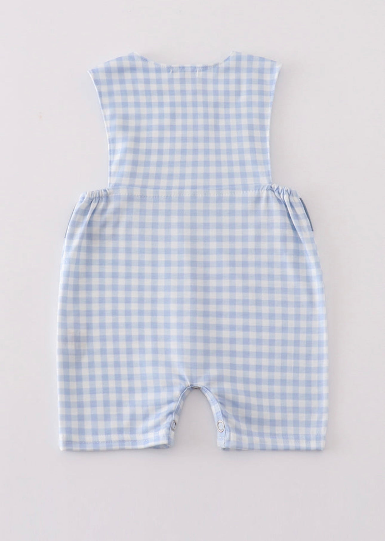 ‘Par 3’ Embroidered Gingham Romper