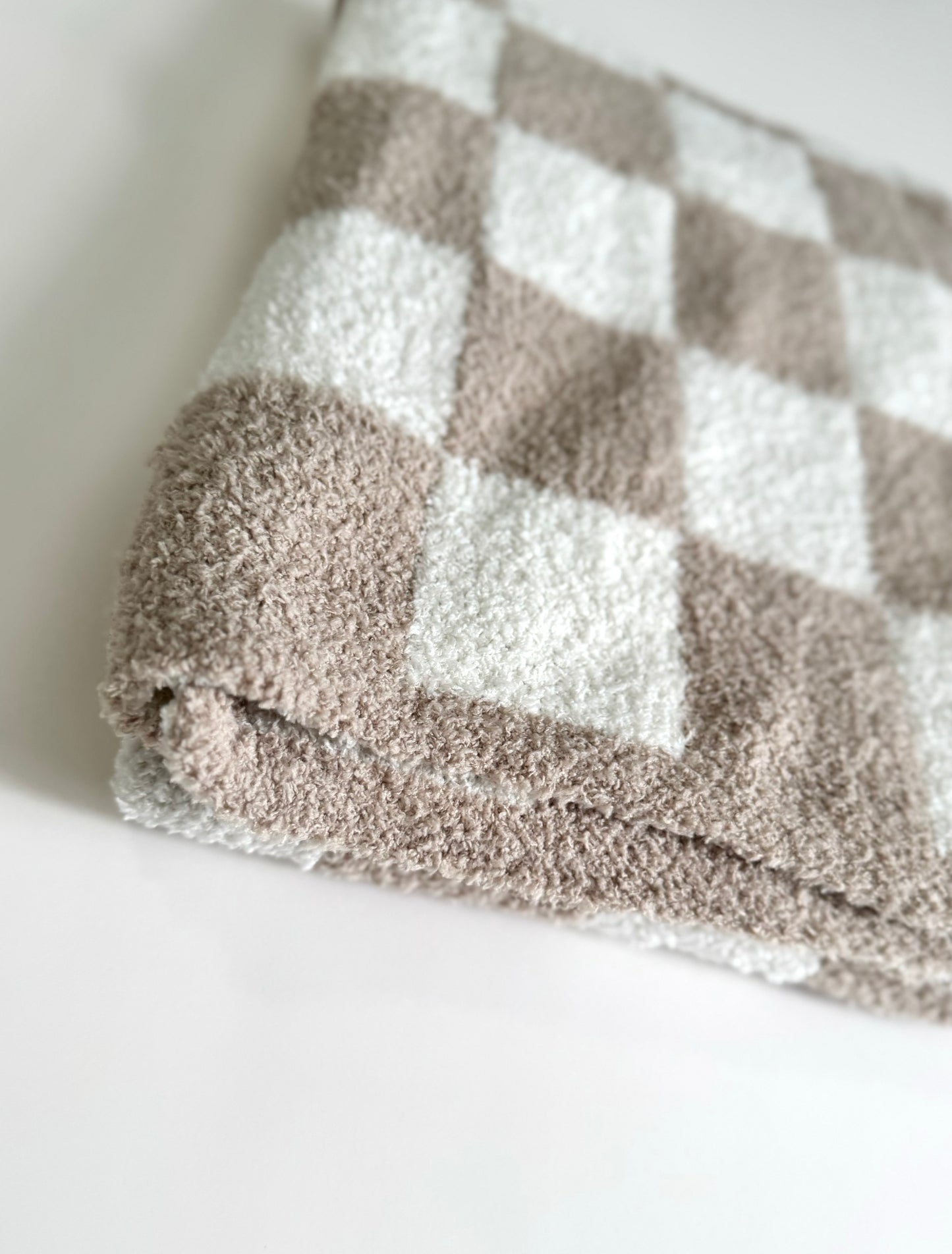 Bebé Luxe Blanket | Neutral Checkered