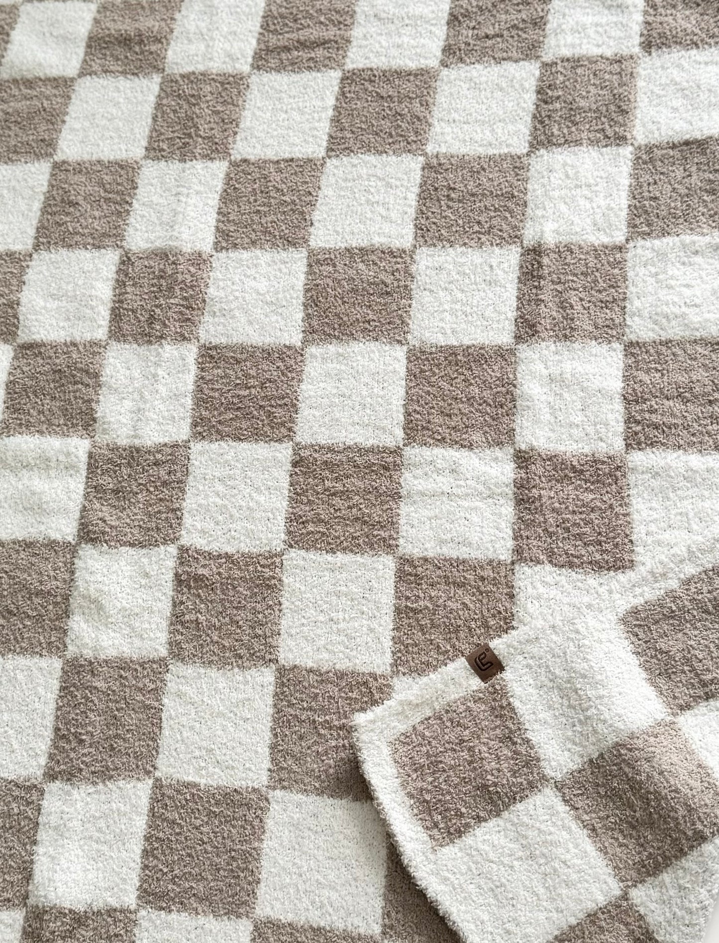 Bebé Luxe Blanket | Neutral Checkered