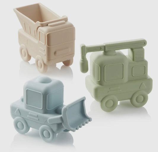 Ali + Oli Construction Vehicles Mold Free Bath Toys (Set of 3)